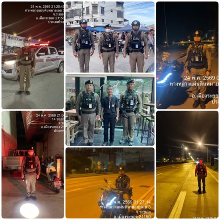 ออกตรวจเขตพื้นที่รับผิดชอบและดูแลความสงบเรียบร้อยป้องกันเหตุแข่งรถในทางถนนสุขุมวิท