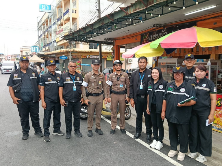 ร่วมกับเทศกิจนครมาบตาพุด ตรวจสภาพ การจราจร ตลาดโสภณ เพื่อแก้ไขปัญหา